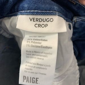 EUC - Paige, size 27, verdugo crop. Midrise, skinny jeans
